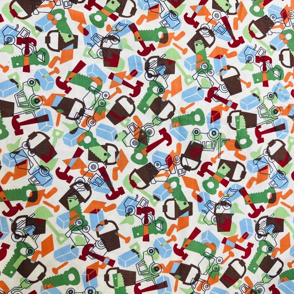 Rare Robert Kaufman "Little Dudes" Cotton Quilt/Sew Fabric - By the 1/2 Yard